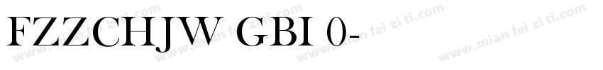 FZZCHJW GBI 0字体转换